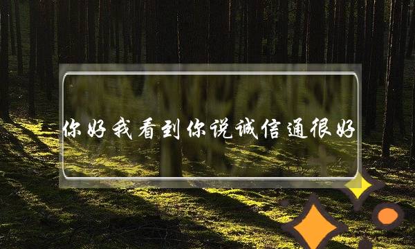 你好我看到你说诚信通很好。我现在正在考虑做阿里巴巴批发网(为人处事的技巧)