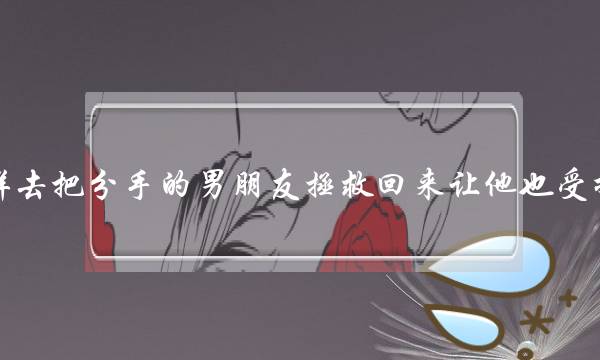 怎样去把分手的男朋友拯救回来让他也受折磨