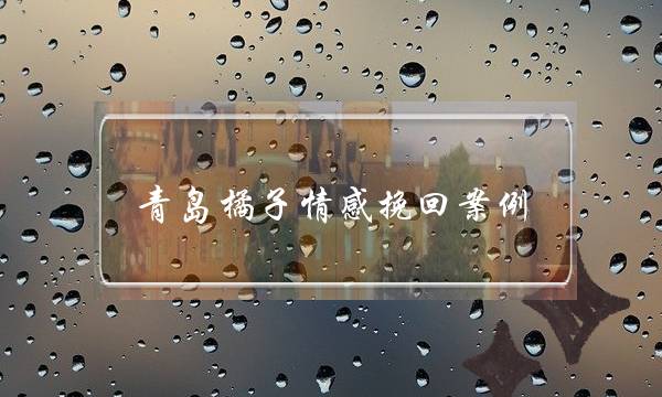 青岛橘子情感挽回案例