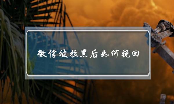 微信被拉黑后如何挽回(微信被对方拉黑删除教你一招挽回)