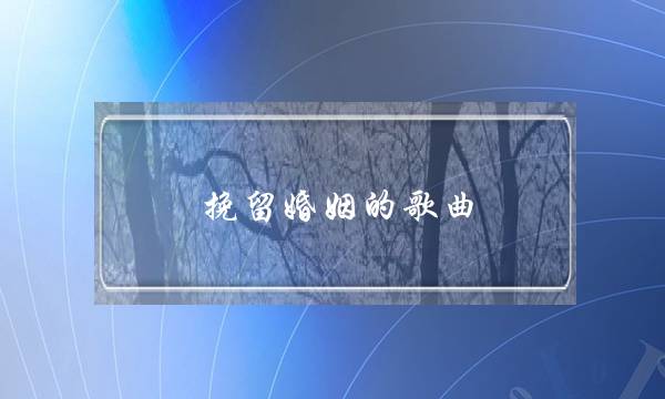 挽留婚姻的歌曲(挽留婚姻的经典句子)