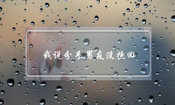 我说分手男友没挽回(我提出分手他没有挽留)