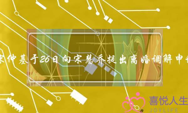 宋仲基于26日向宋慧乔提出离婚调解申请，以后还能相信爱情吗？(监狱调处监护权纠纷案)