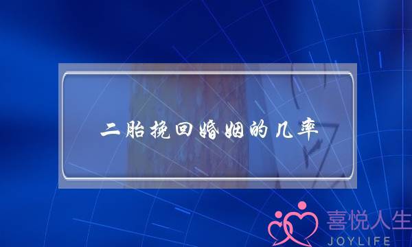 二胎挽回婚姻的几率(二胎能挽回婚姻吗)