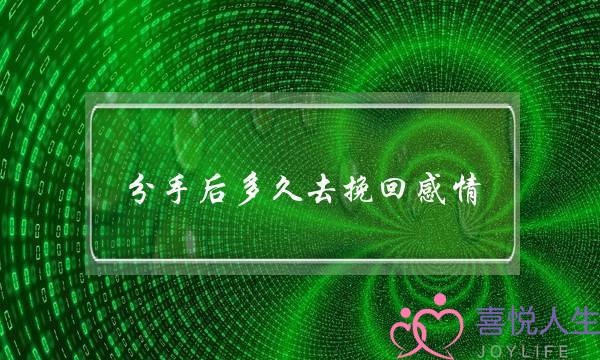 分手后多久去挽回感情