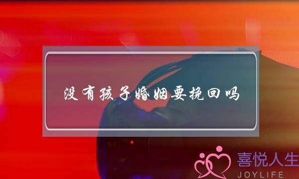 没有孩子婚姻要挽回吗(用孩子挽回的婚姻幸福吗)