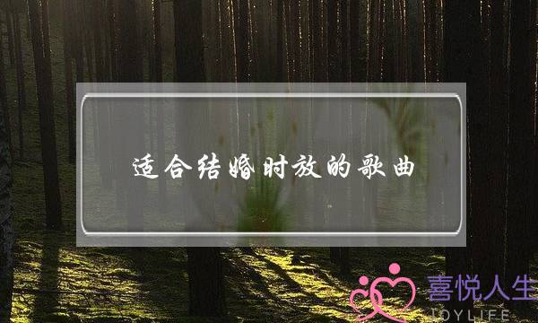 适合结婚时放的歌曲（适合结婚播放的歌曲有哪些）