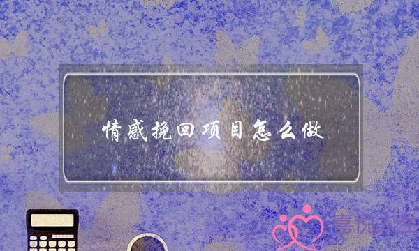 情感挽回项目怎么做