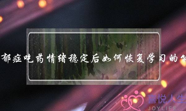 抑郁症吃药情绪稳定后如何恢复学习的能力？