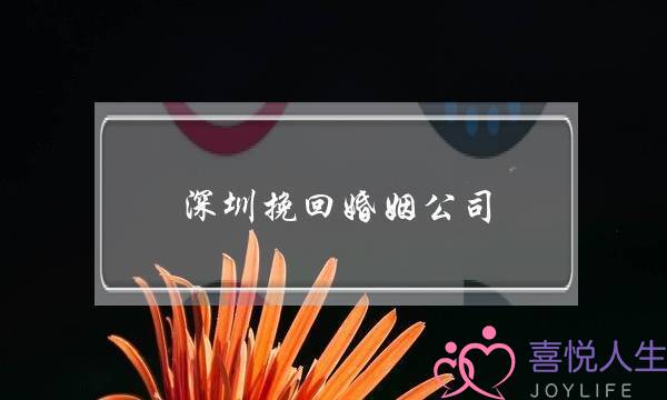 深圳挽回婚姻公司