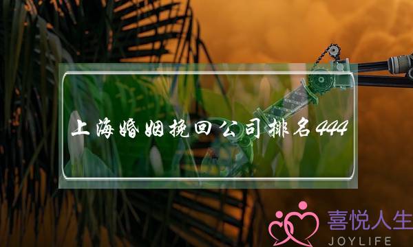 上海婚姻挽回公司排名444