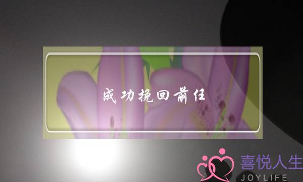 成功挽回前任(成功挽回前任的经验)