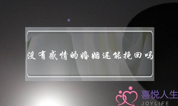 没有感情的婚姻还能挽回吗(没有感情的婚姻还需要挽回么)