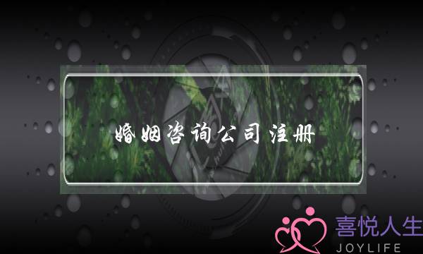 婚姻咨询公司注册(戴朋俊婚姻咨询公司)