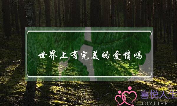 世界上有完美的爱情吗