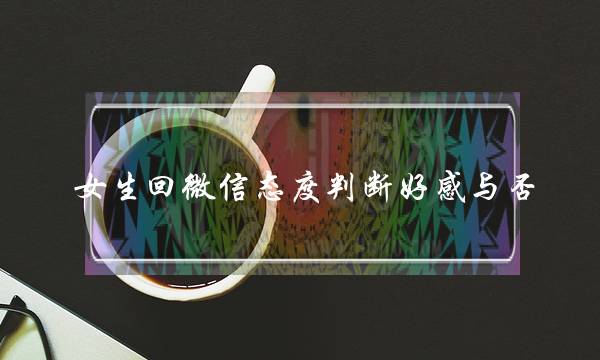 女生回微信态度判断好感与否-聊天需要技巧