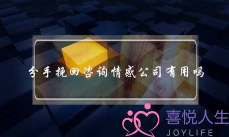 分手挽回咨询情感公司有用吗